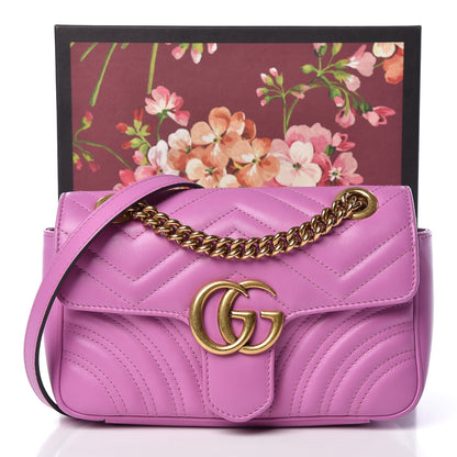 Gucci Calfskin Matelasse Mini GG Marmont Shoulder Bag Candy Mousse 12 of 12