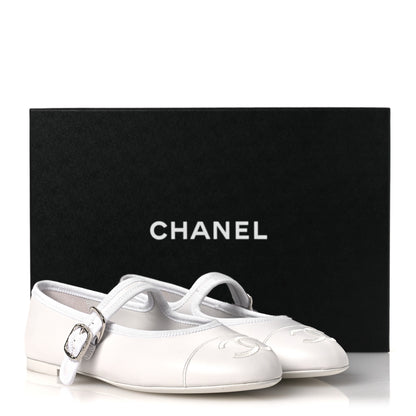 Chanel Lambskin Mary Jane Flats 36.5 White 11 of 11