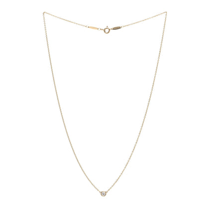 Tiffany 18K Yellow Gold Diamond .14ct Elsa Peretti Diamonds by the Yard Pendant Necklace 2 of 4