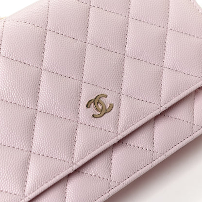 Chanel Caviar Quilted Wallet On Chain WOC Light Pink 11 of 11