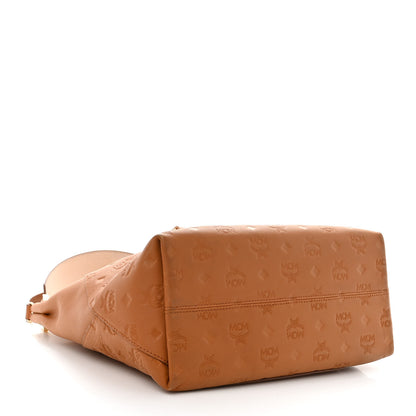 MCM Calfskin Ottomar Monogram Medium Klara Hobo Cognac 4 of 11
