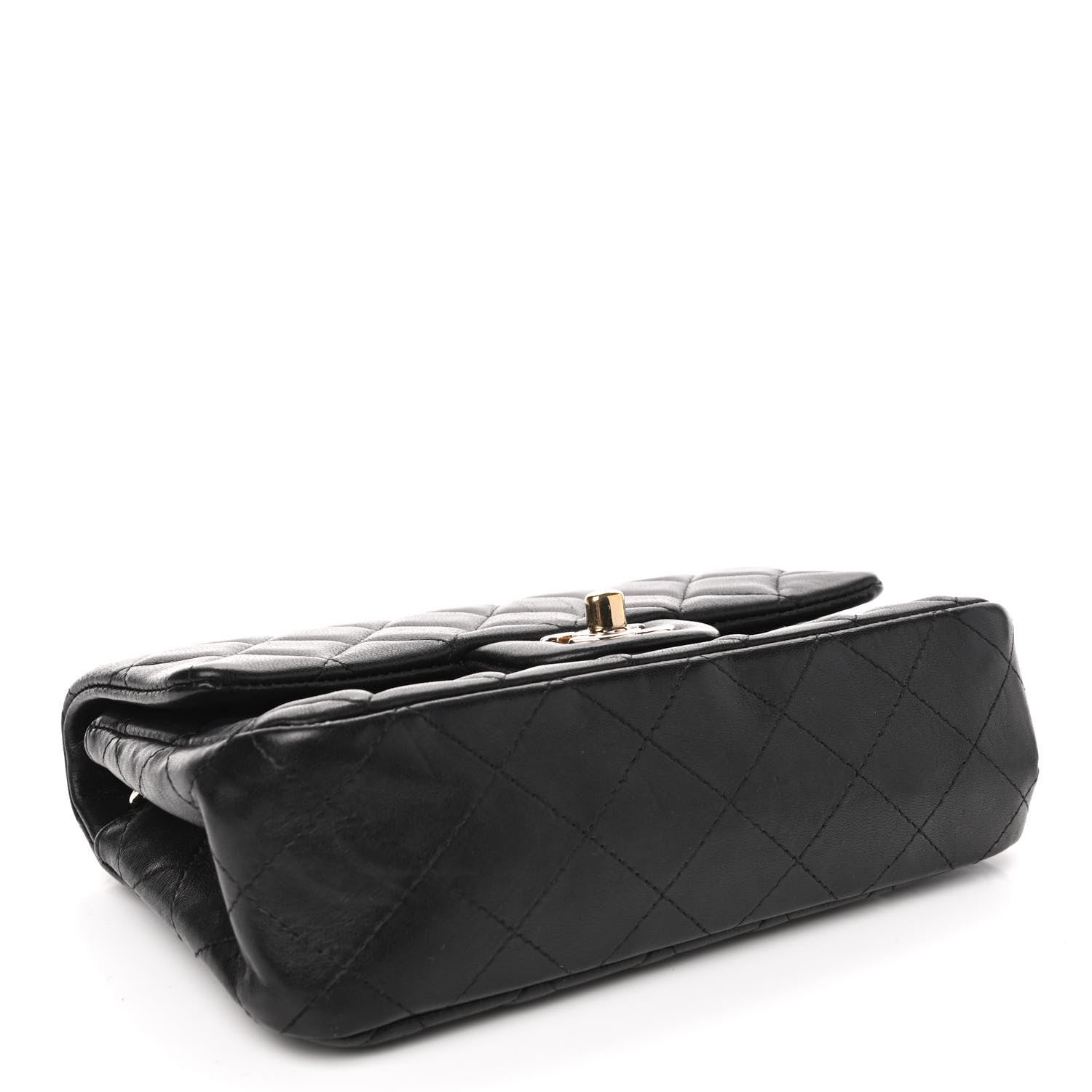Chanel Lambskin Quilted Mini Rectangular Flap Black 3 of 5