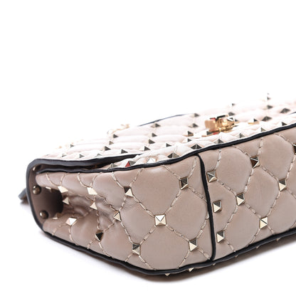Valentino Garavani Nappa Small Rockstud Spike Shoulder Bag Poudre 7 of 10