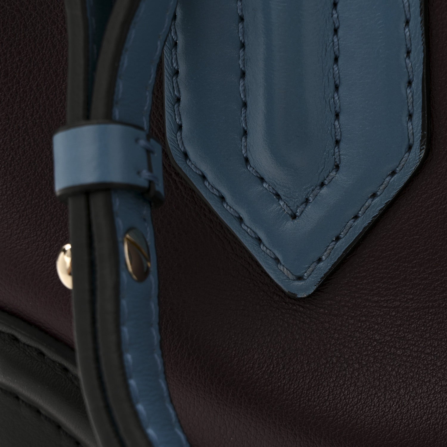 Versace Calfskin Medium Palazzo Empire Bag Blue Purple Black