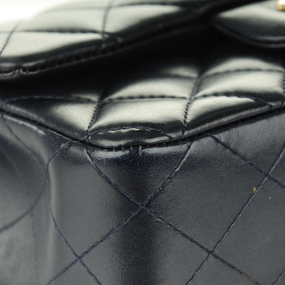 Chanel Lambskin Quilted Mini Rectangular Flap Dark Navy Blue 8 of 9