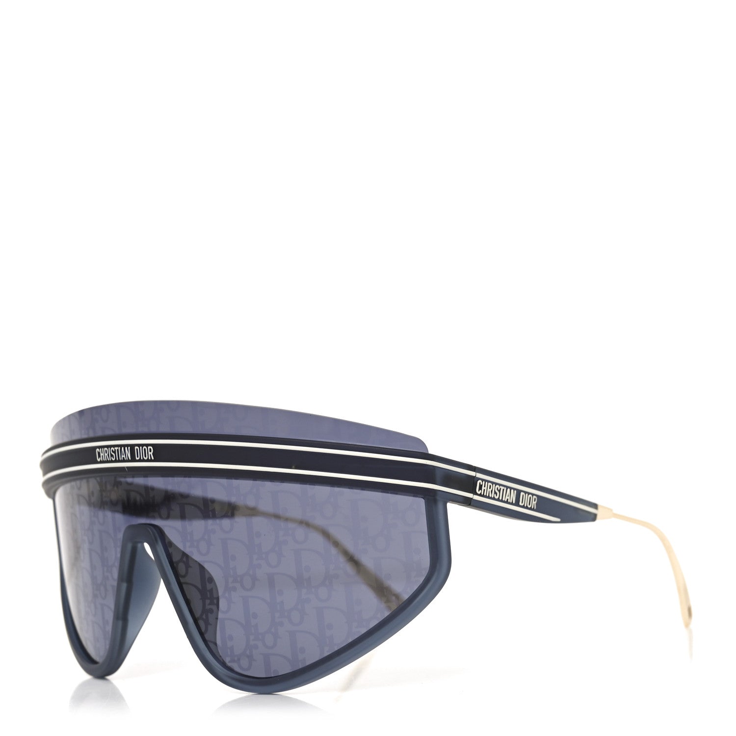 Christian Dior Oblique Mask DiorClub M2U Sunglasses Translucent Blue 1 of 8