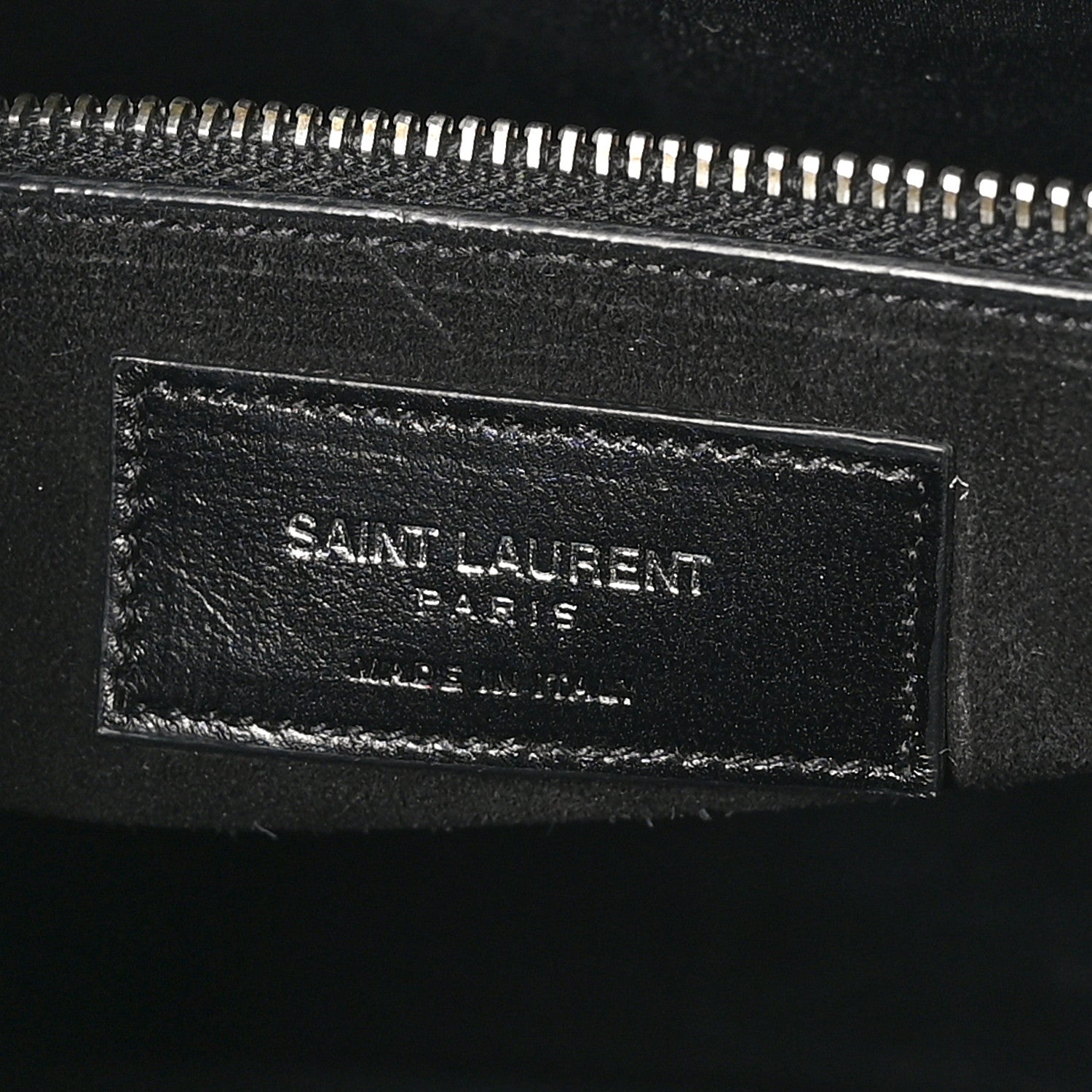 Saint Laurent Calfskin Crocodile Embossed Small Sac de Jour Black 6 of 10