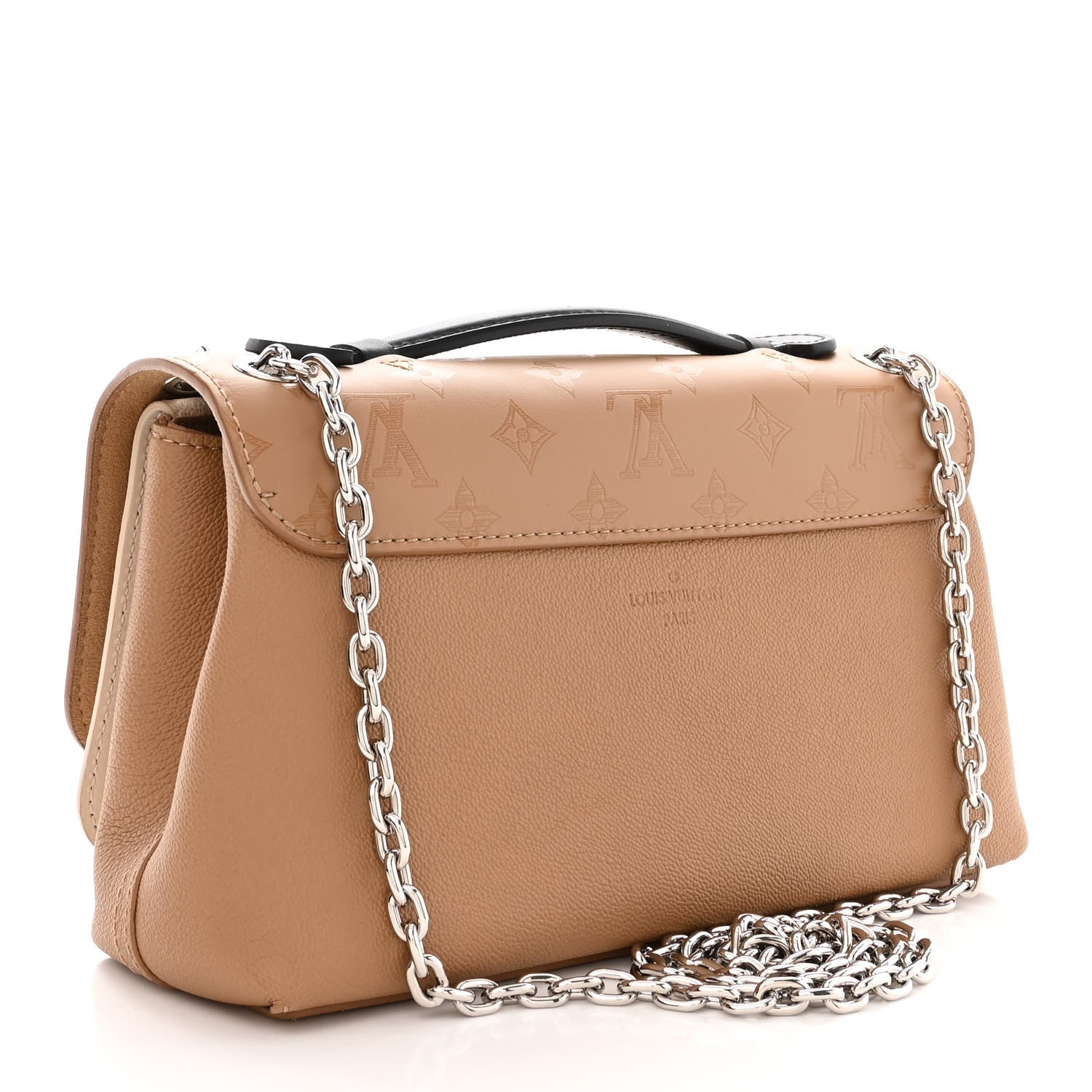 Louis Vuitton Monogram Cuir Plume Ecume Very Chain Bag Sesame Creme Black 3 of 10