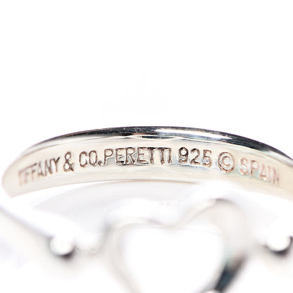 Tiffany Sterling Silver Elsa Peretti Open Heart Ring 53 6.25 5 of 7