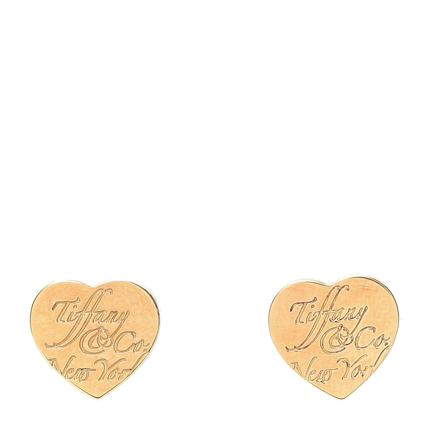 18K Yellow Gold Notes Heart Earrings
