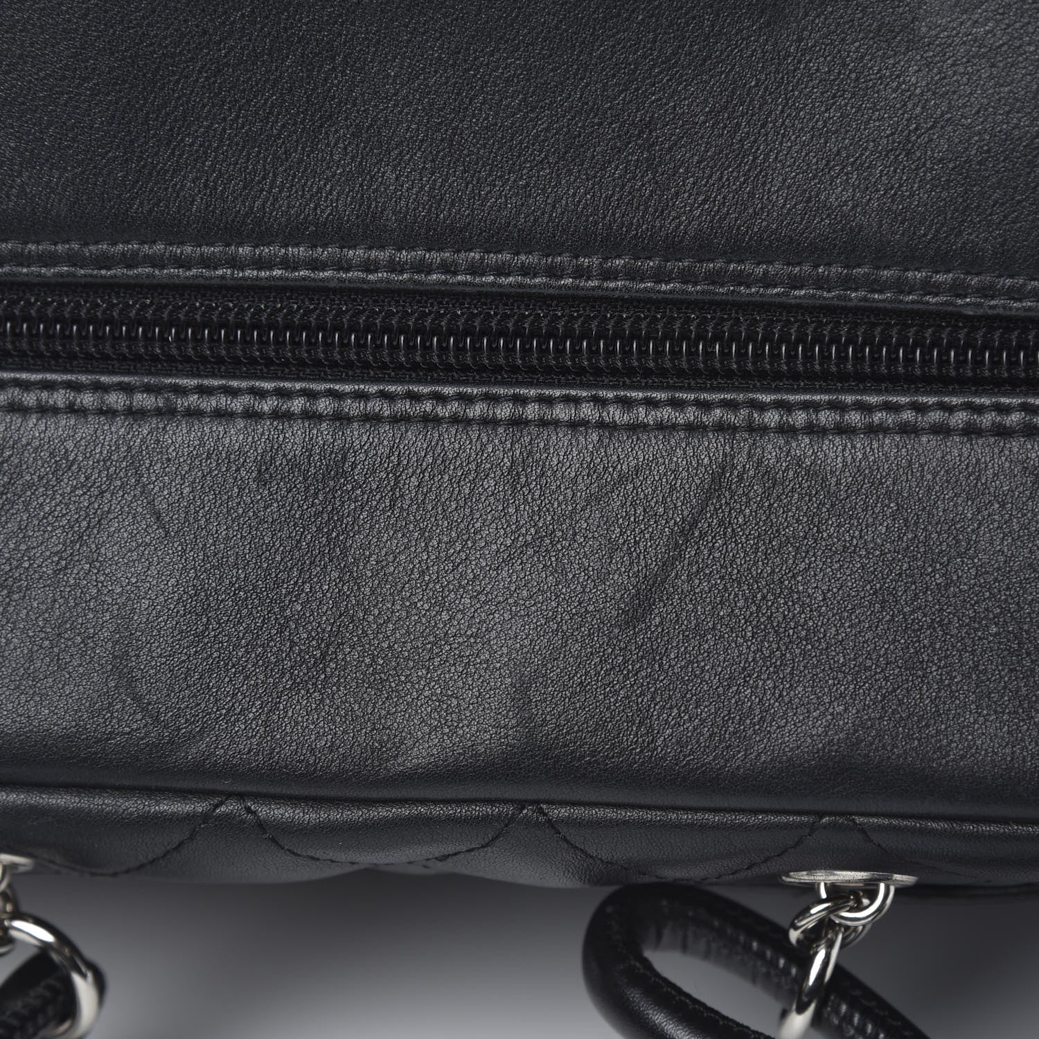 Chanel Calfskin Quilted Small Cambon Multipocket Reporter Black White 13 of 13