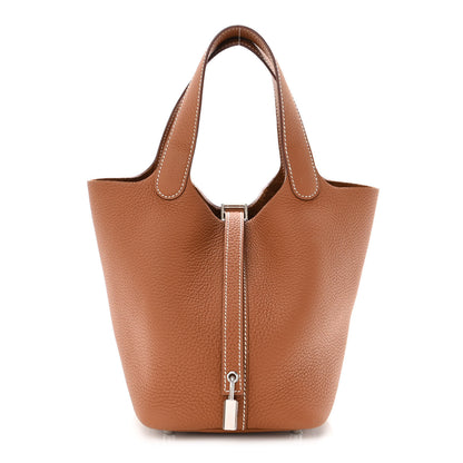 Hermes Taurillon Clemence Picotin Lock 18 PM Gold 1 of 10