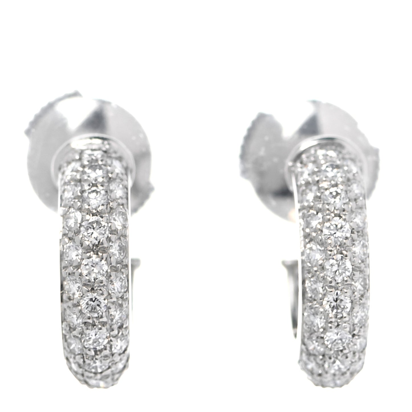 Platinum Diamond Etincelle De Cartier Hoop Earrings