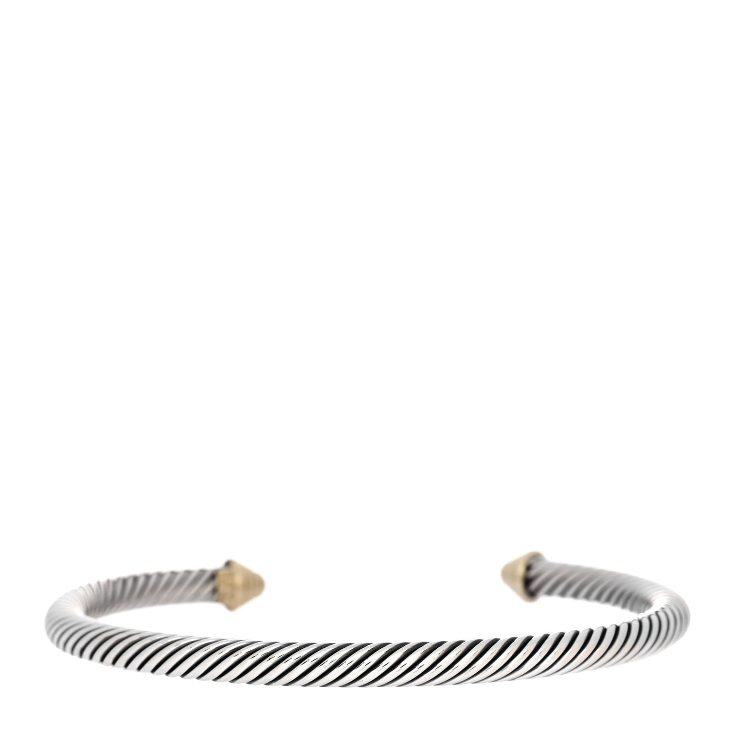 Sterling Silver 14K Yellow Gold 5mm Cable Classics Bracelet
