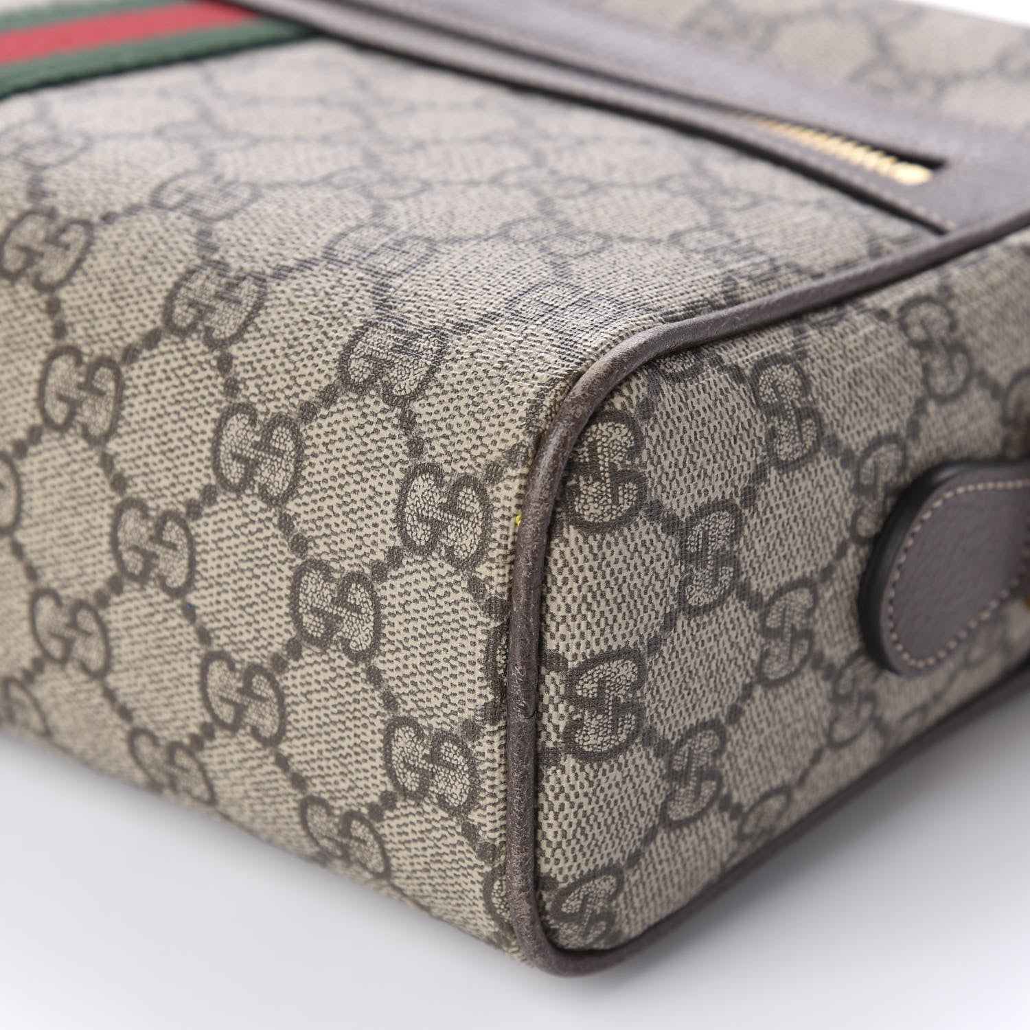 Gucci GG Supreme Monogram Web Small Ophidia Shoulder Bag Brown 7 of 11