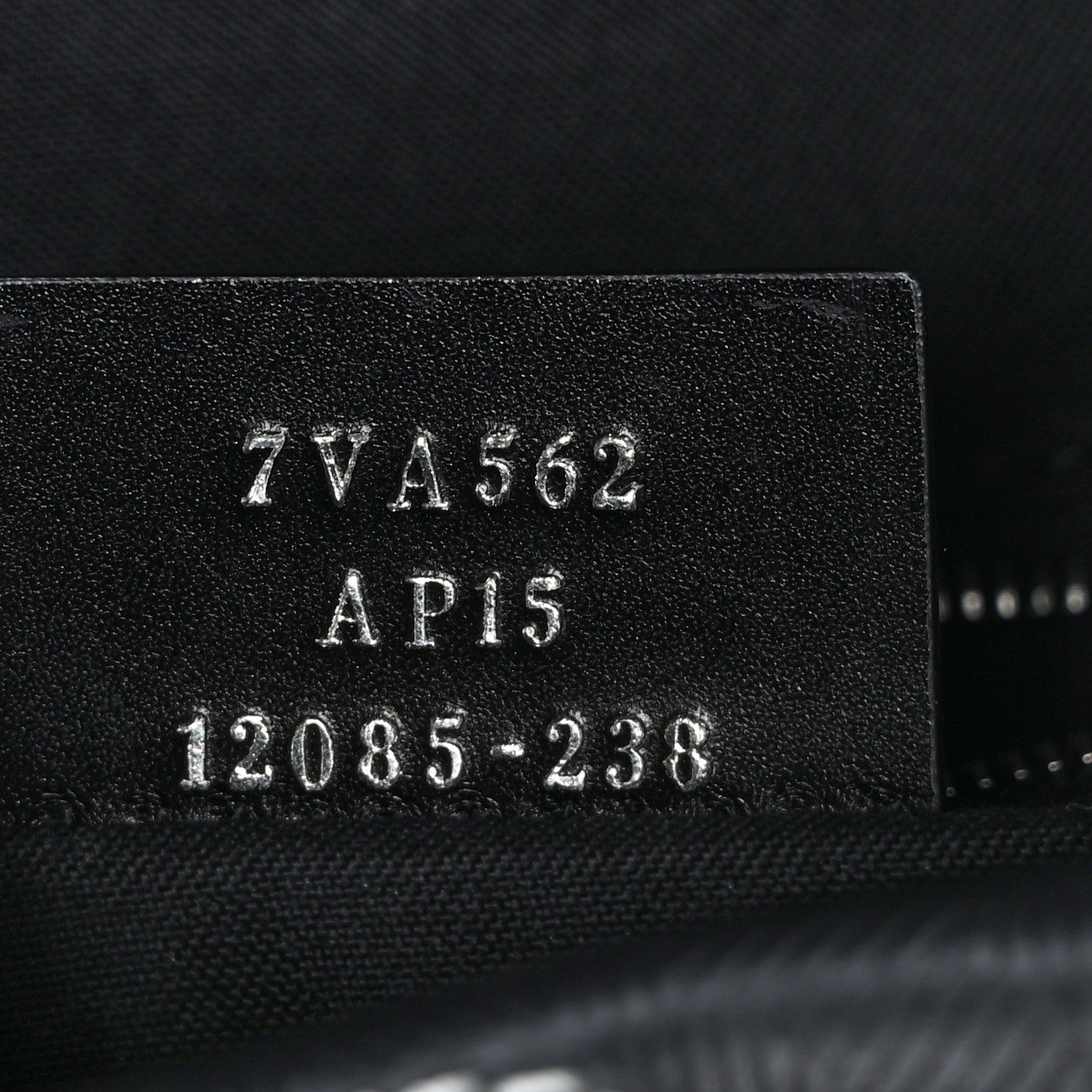 Fendi Vitello Cover FF Lines Logo Embossed Stitched Belt Bag Black 7 of 9