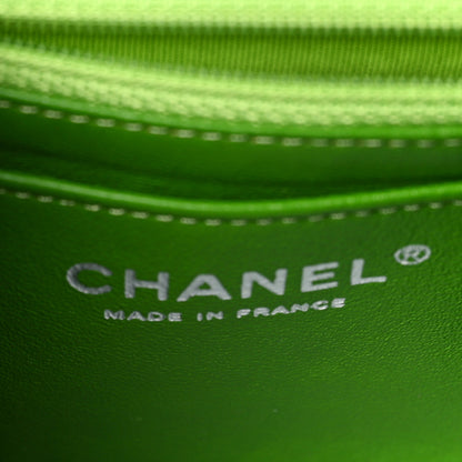 Chanel Velvet Quilted Mini Rectangular Flap Green 5 of 8