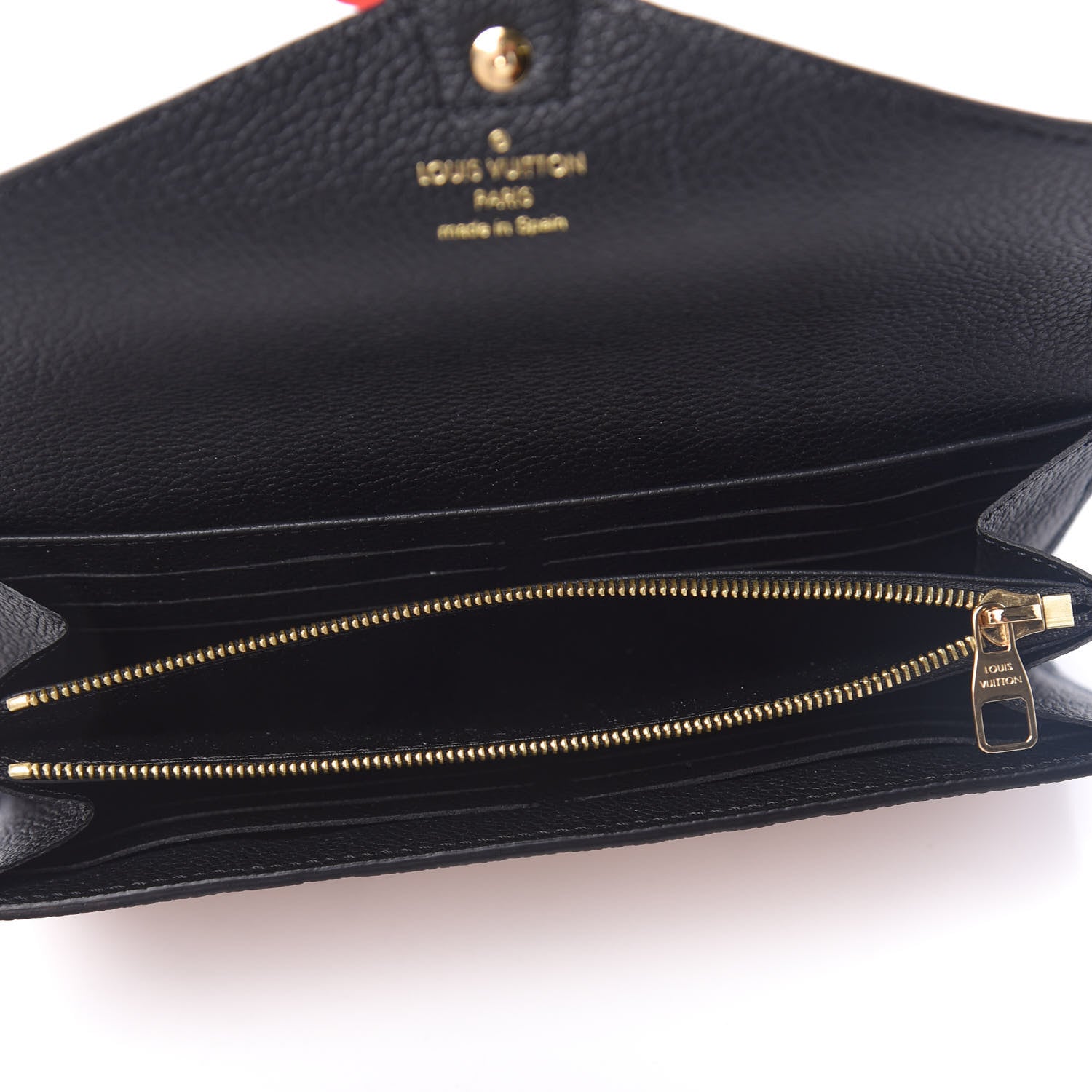 Louis Vuitton Empreinte Monogram Giant Crafty Sarah Wallet Creme Black 5 of 10