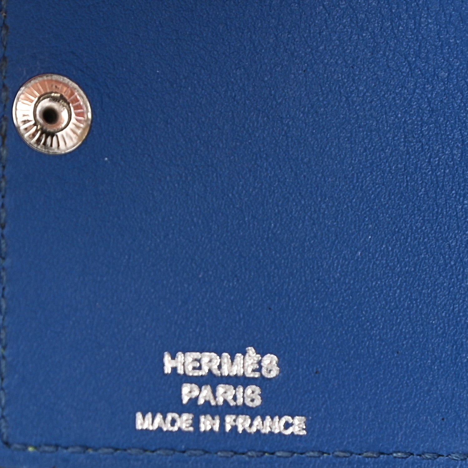 Hermes Evercolor Swift Verso Ulysse Nano Bag Charm Vert Criquet Bleu France 3 of 3