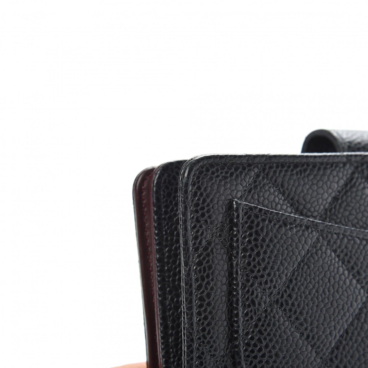 Caviar Quilted CC French Wallet Black