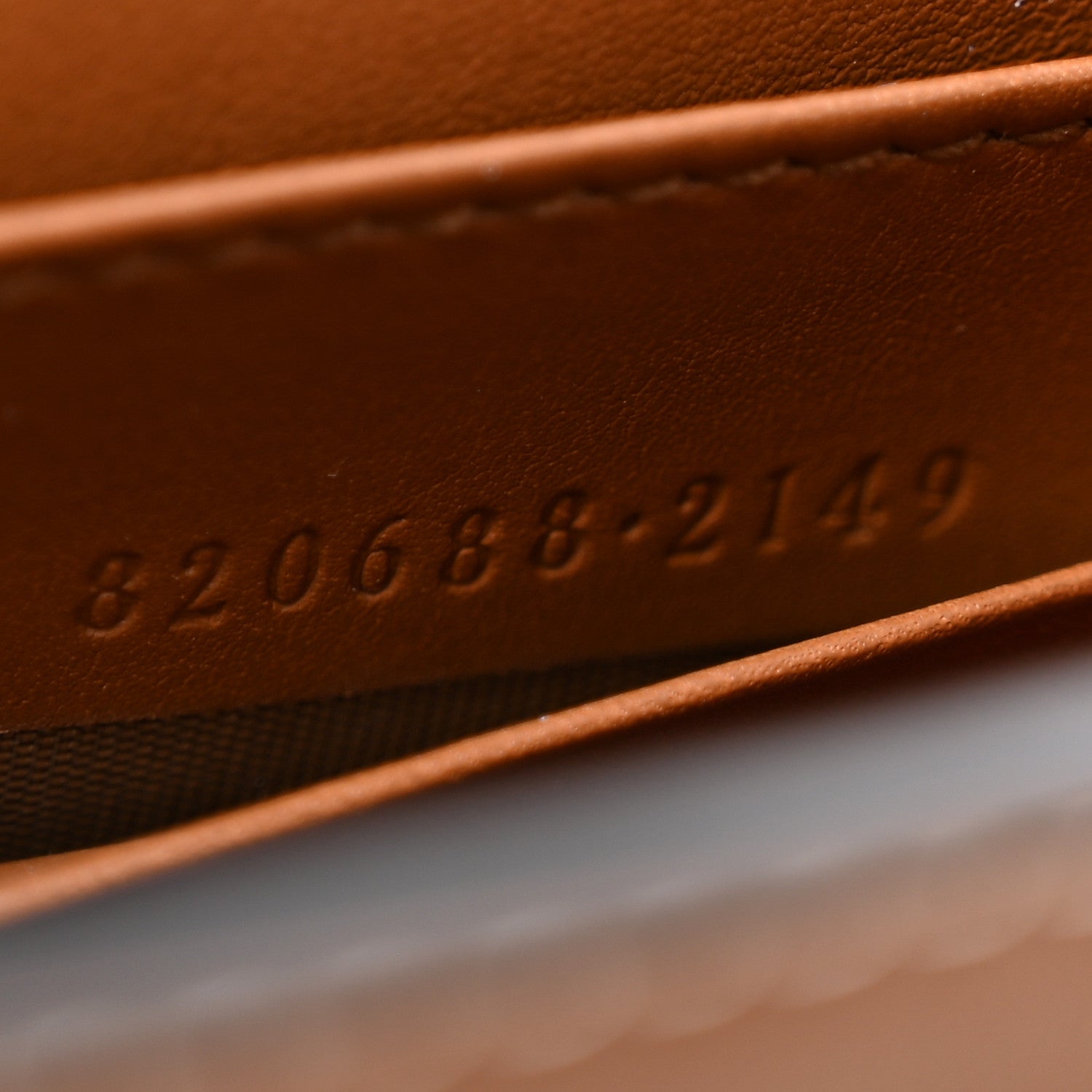 Gucci GG Emblem Monogram Wallet With Strap Beige Brown 7 of 11
