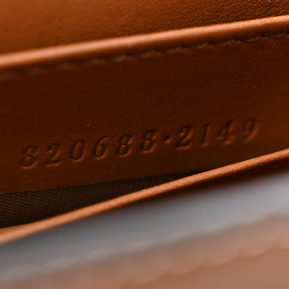 Gucci GG Emblem Monogram Wallet With Strap Beige Brown 7 of 11