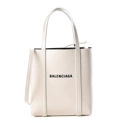Balenciaga Textured Patent XXS Everyday Tote Oyster Gunmetal 1 of 8