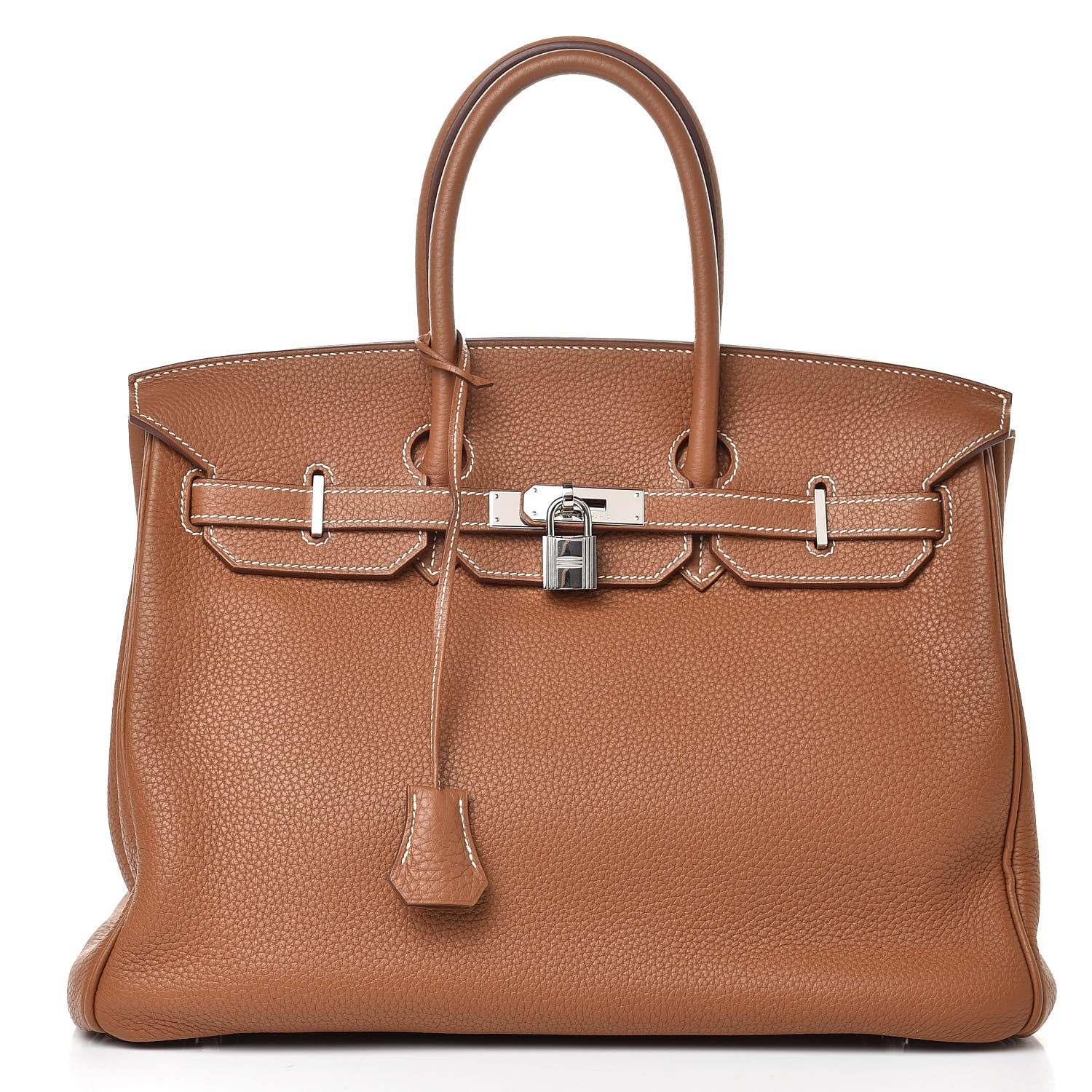 Hermes Taurillon Clemence Birkin 35 Gold 1 of 34