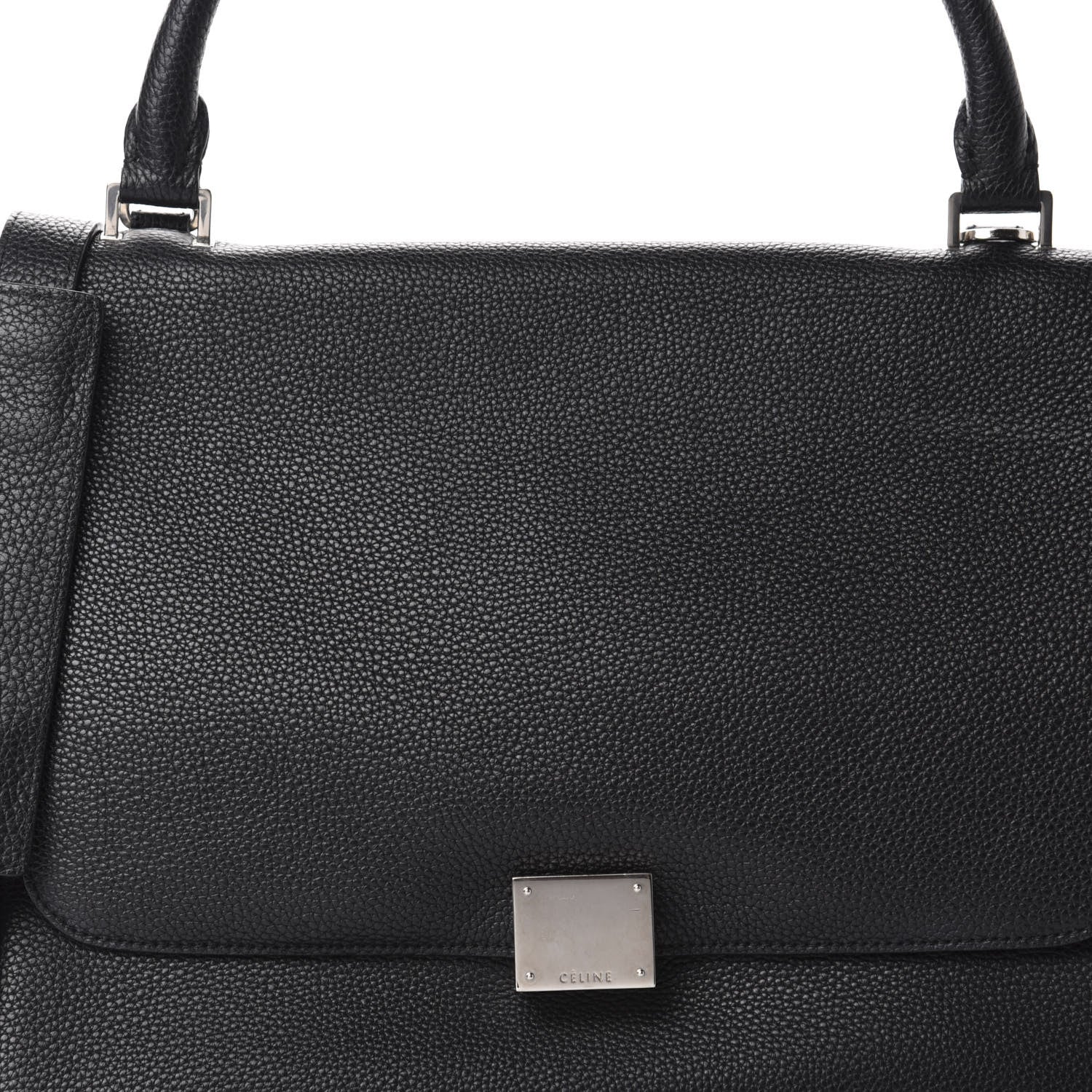 Celine Drummed Calfskin Suede Medium Trapeze Black 11 of 11