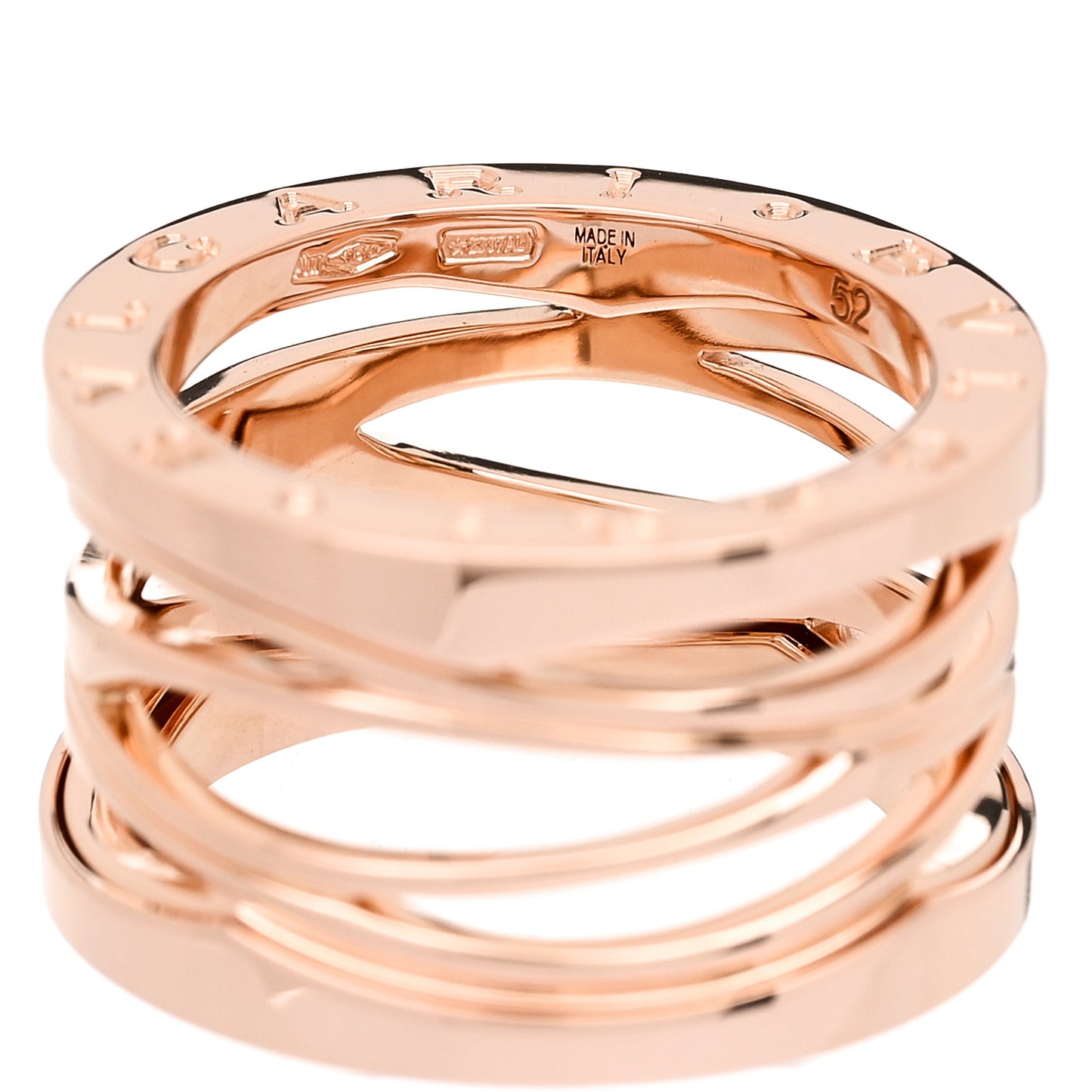 18K Rose Gold B.Zero1 Legend Four-Band Ring 52 6