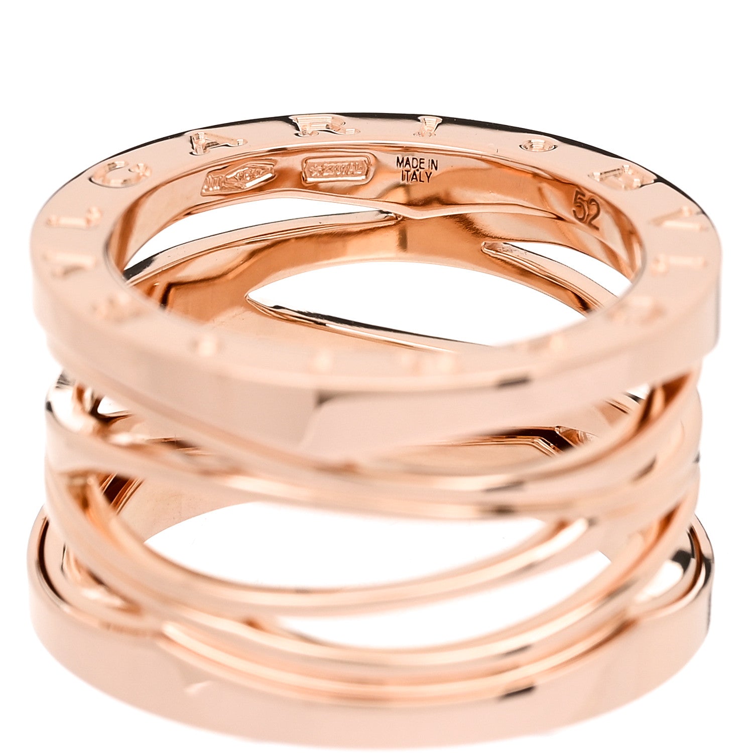 Bulgari 18K Rose Gold B.Zero1 Legend Four-Band Ring 52 6 5 of 7