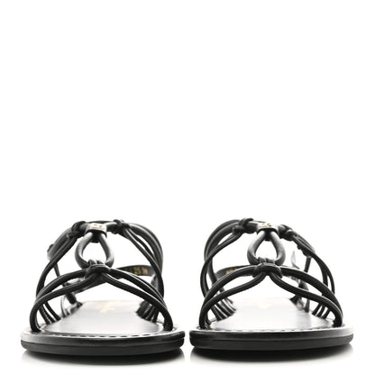 Christian Dior Lambskin Dioriviera D-Sand Sandals 36 Black 3 of 10