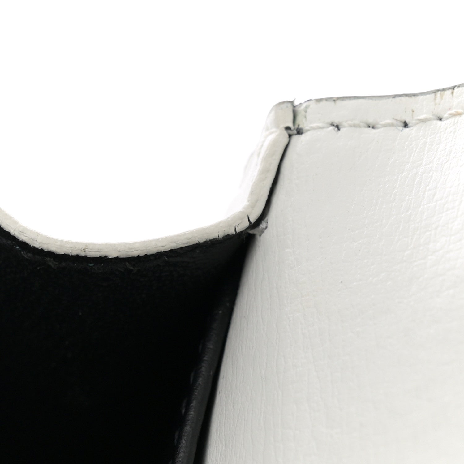 Saint Laurent New Aspen Calfskin Bi-Color Monogram Sunset Chain Wallet Black Dirty White 12 of 14