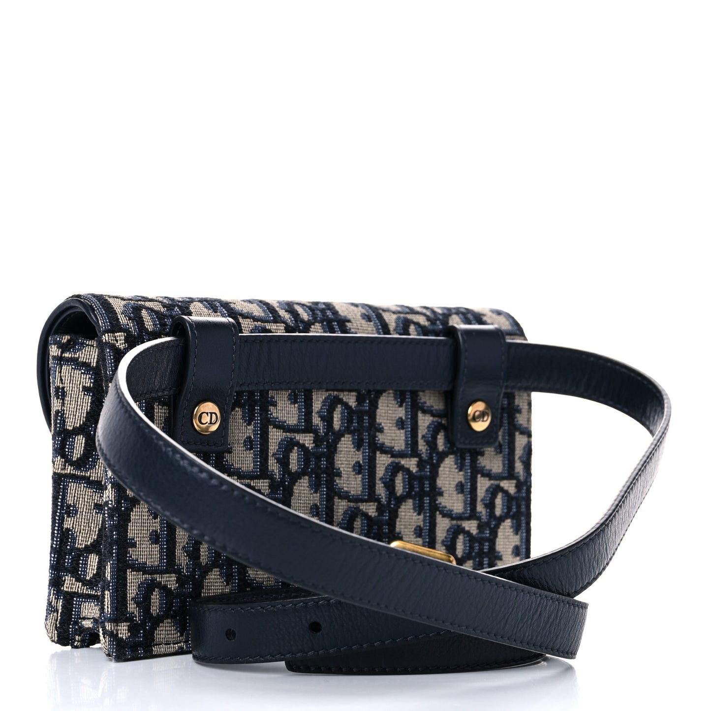 Oblique Saddle Belt Bag Blue