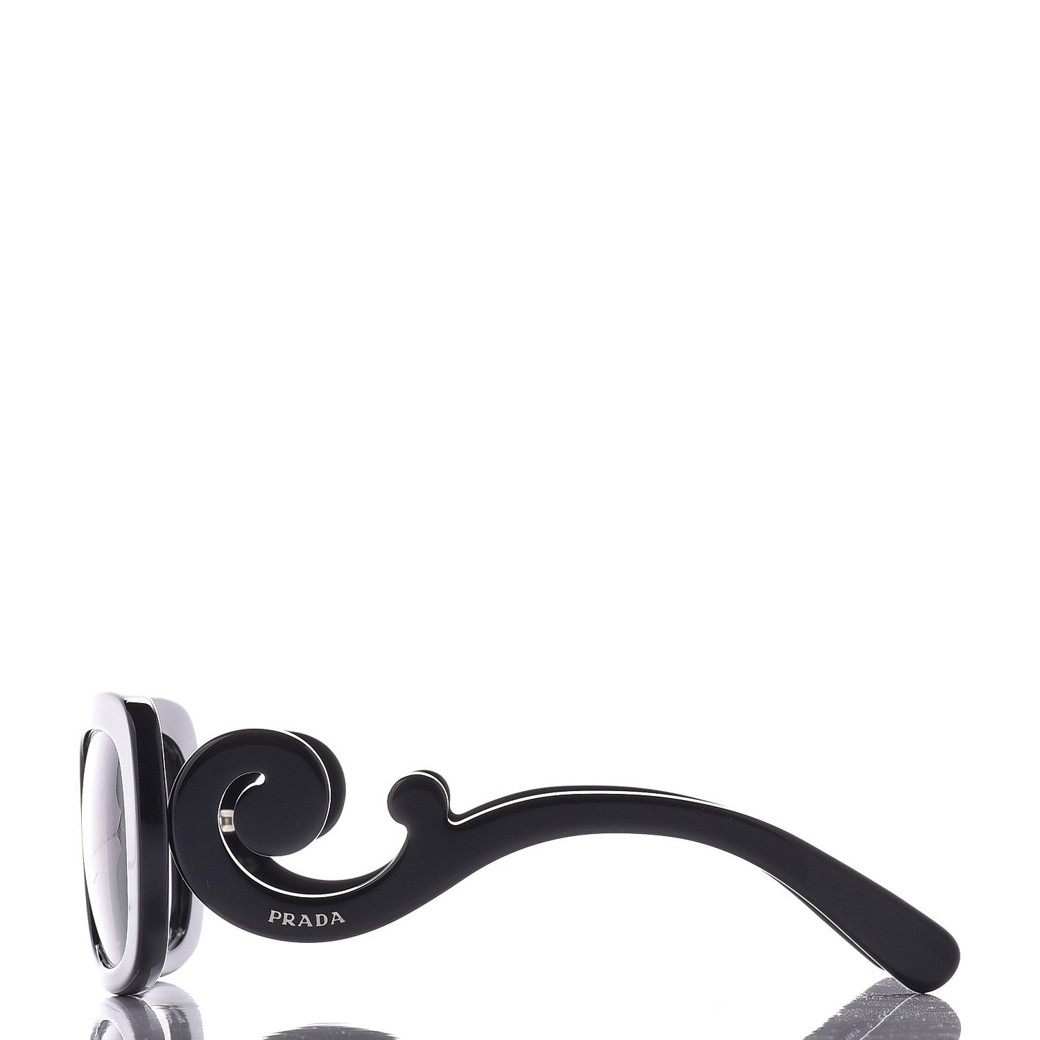 Prada Acetate Baroque Sunglasses SPR 27O Black 3 of 7