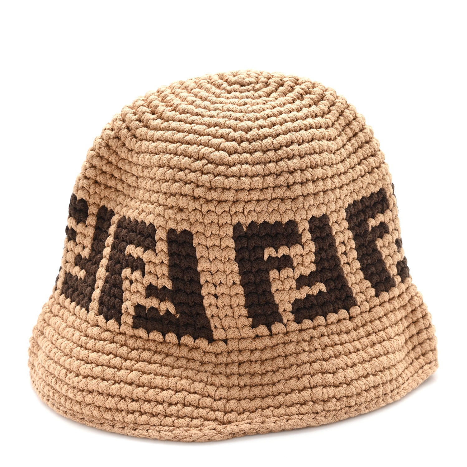 Fendi Cotton FF Woven Bucket Hat S/M Naturale Black 5 of 7