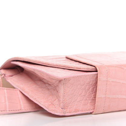 Nancy Gonzalez Crocodile Flap Belt Bag Pink 7 of 11