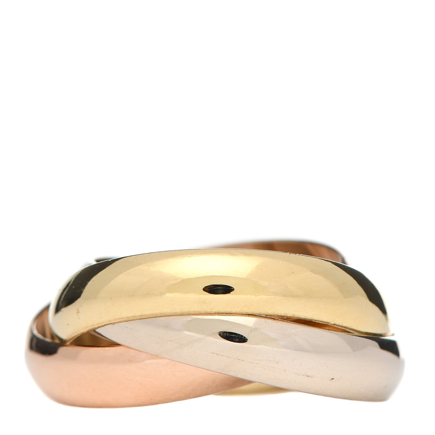 Cartier 18K Pink Yellow White Gold Classic Les Must De Cartier Trinity Ring 46 3.75 3 of 5
