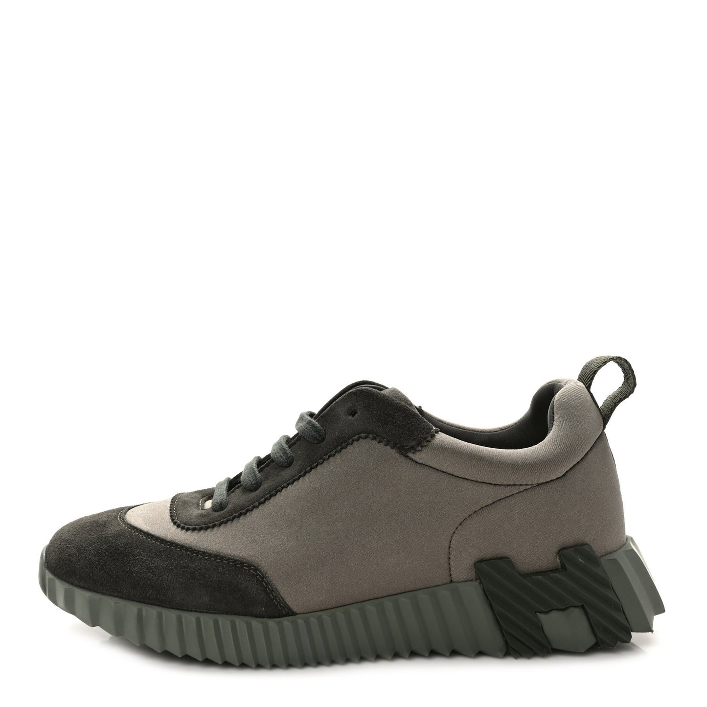 Technical Jersey Goatskin Suede Goatskin Bouncing Sneakers 39 Vert Toundra Vert Foret