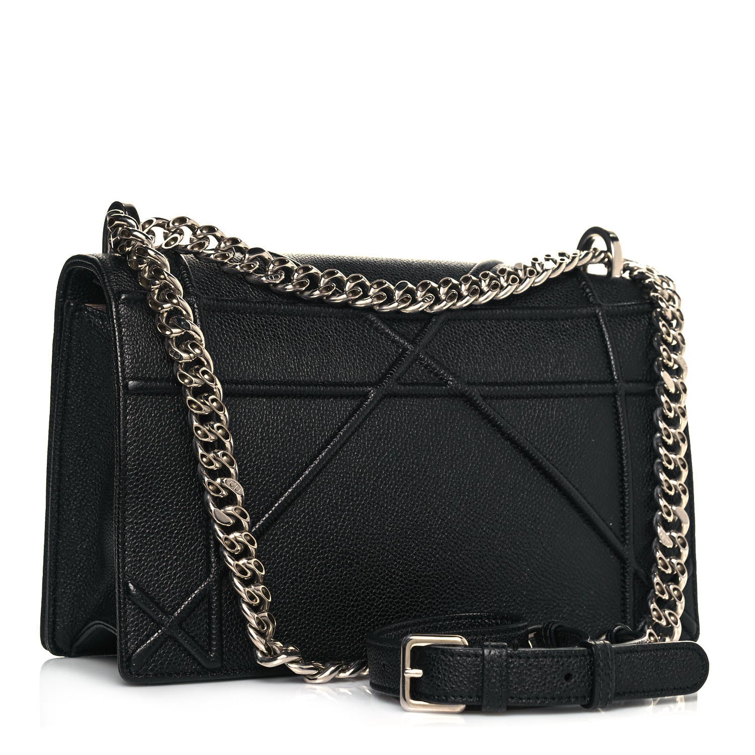 Christian Dior Grained Calfskin Medium Diorama Flap Bag Black 2 of 18