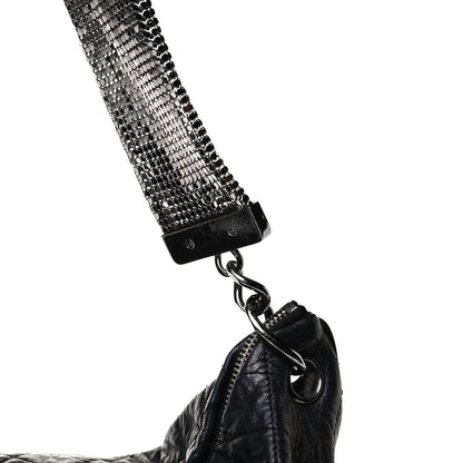 Chanel Lambskin Large Chain Mail Hobo Black 11 of 20