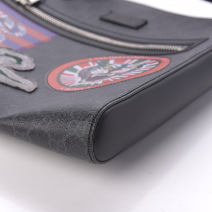 Gucci GG Supreme Monogram Night Courrier Flat Messenger Bag Black Multicolor 7 of 10