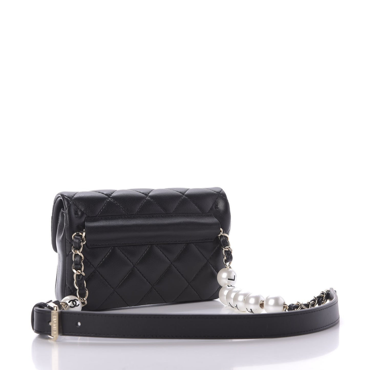 Lambskin Quilted Mini My Precious Waist Bag Black
