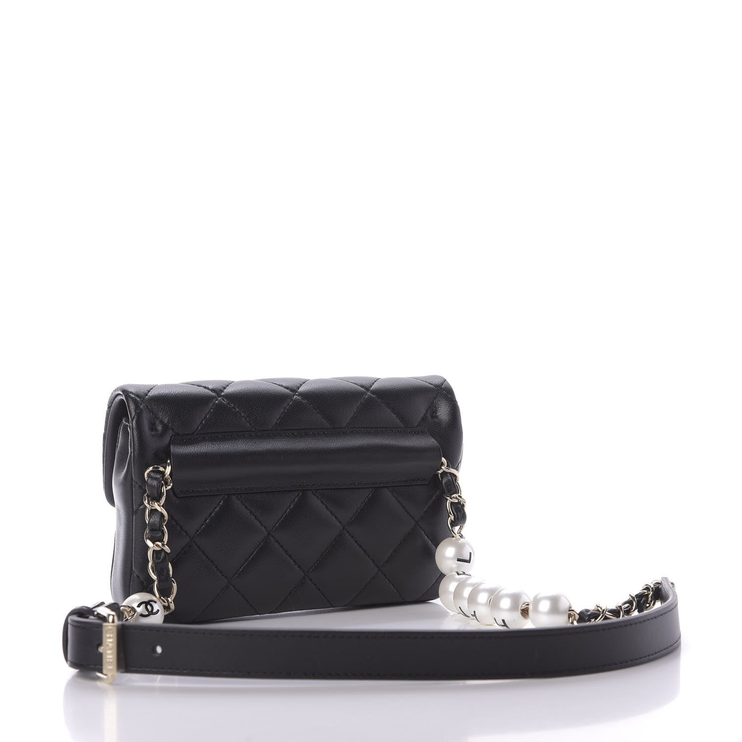 Chanel Lambskin Quilted Mini My Precious Waist Bag Black 2 of 9