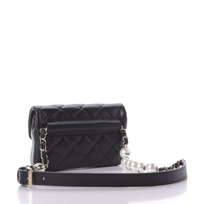 Chanel Lambskin Quilted Mini My Precious Waist Bag Black 2 of 9