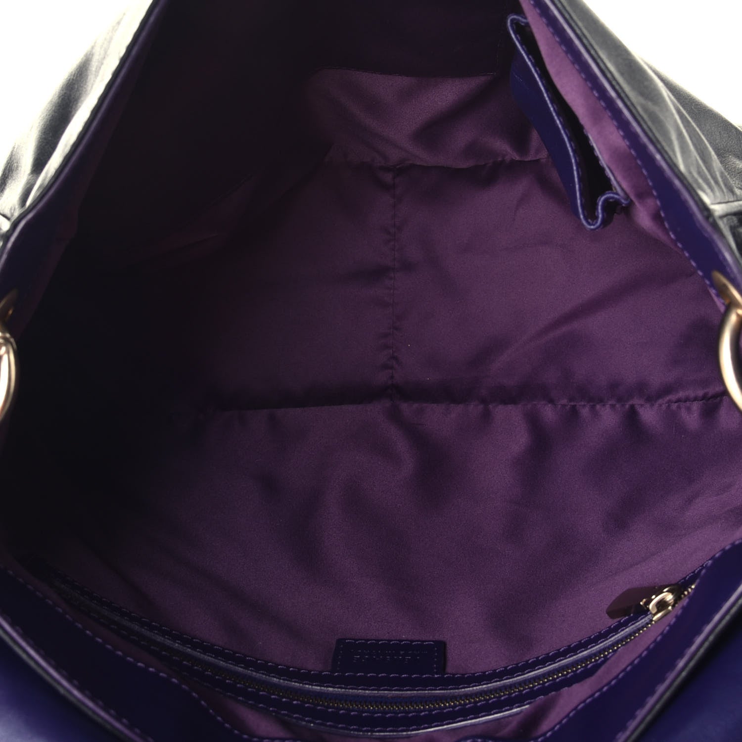 Versace Calfskin Embossed Medusa Flap Hobo Black 5 of 8