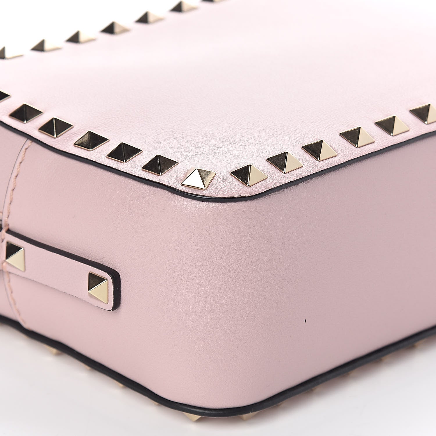 Valentino Garavani Calfskin Rockstud Camera Crossbody Bag Water Rose 7 of 8