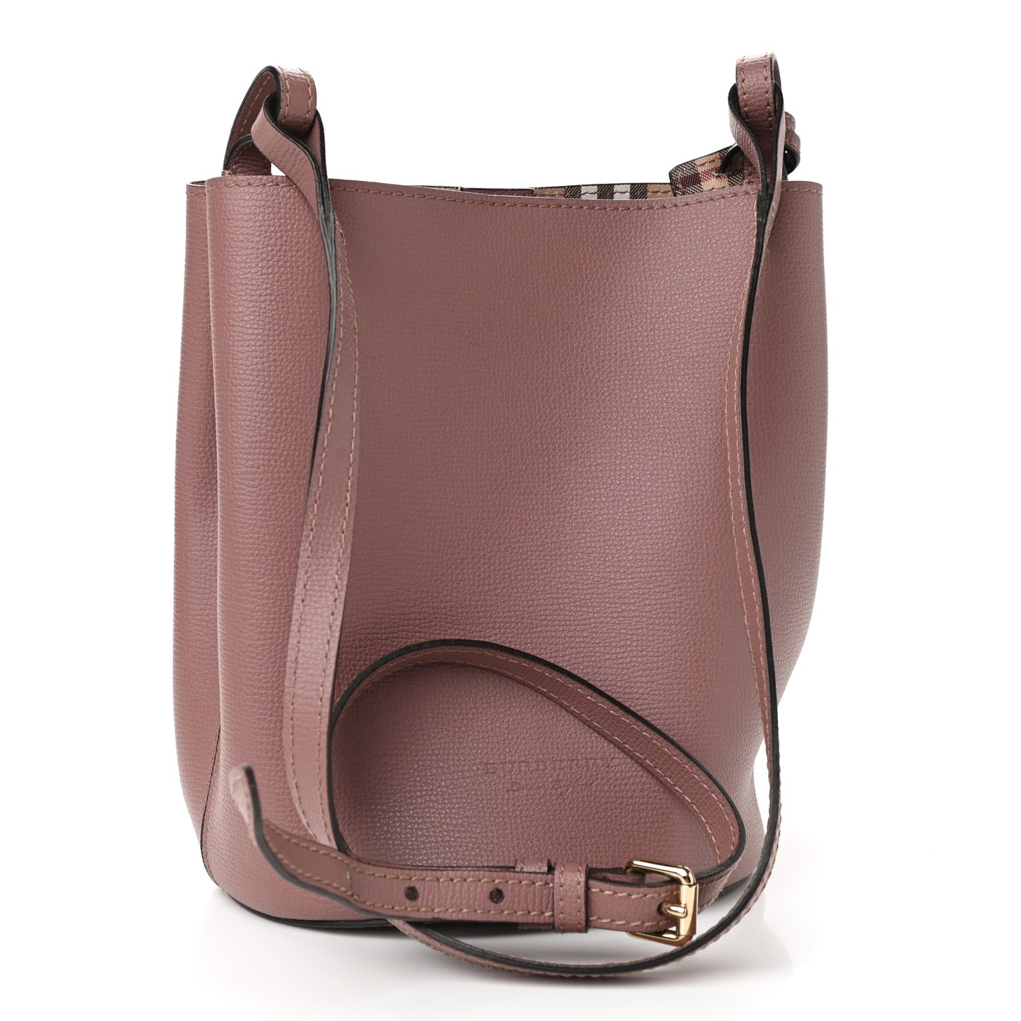 Calfskin Small Lorne Bucket Crossbody Light Elderberry