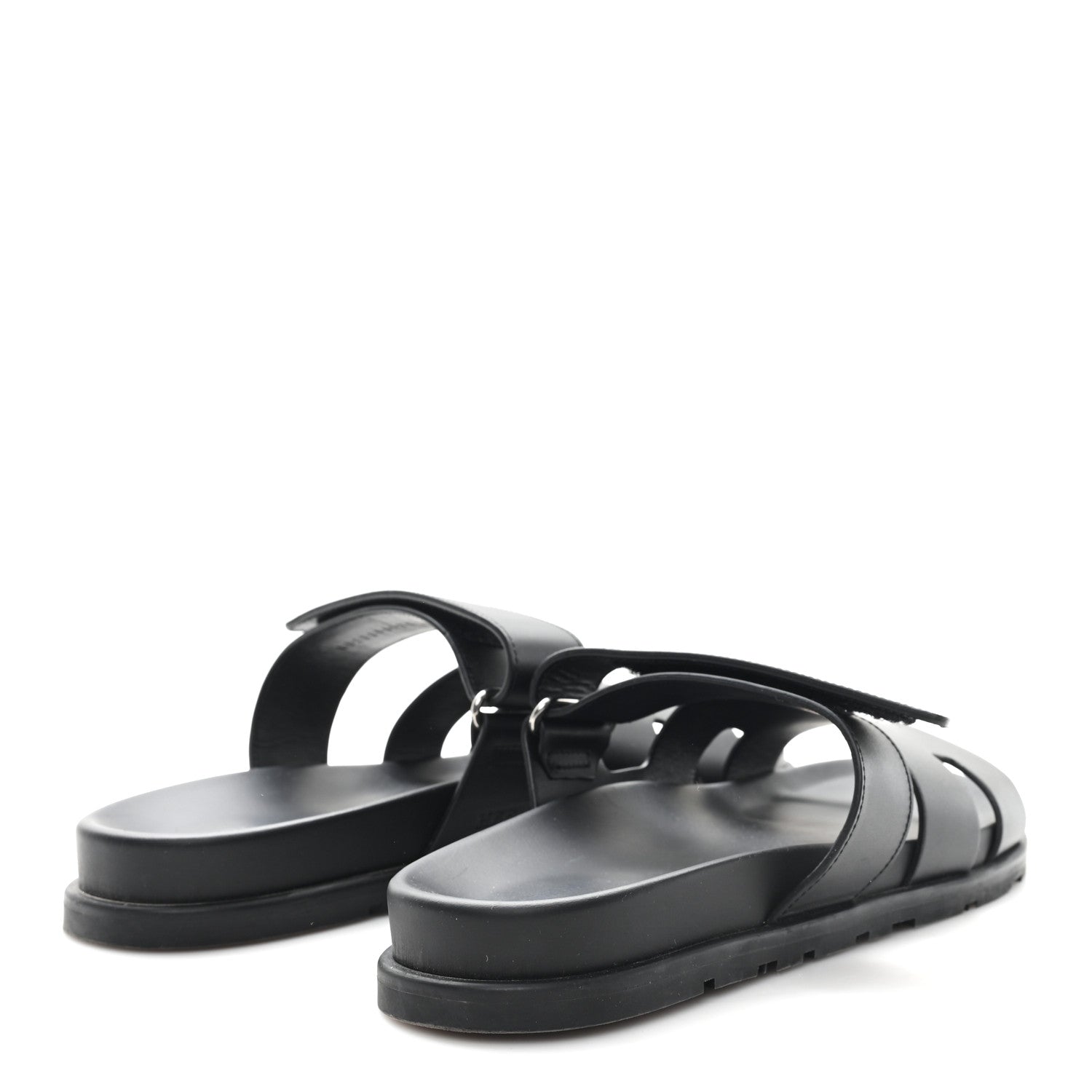 Hermes Calfskin Womens Chypre Sandals 41 Black 5 of 9
