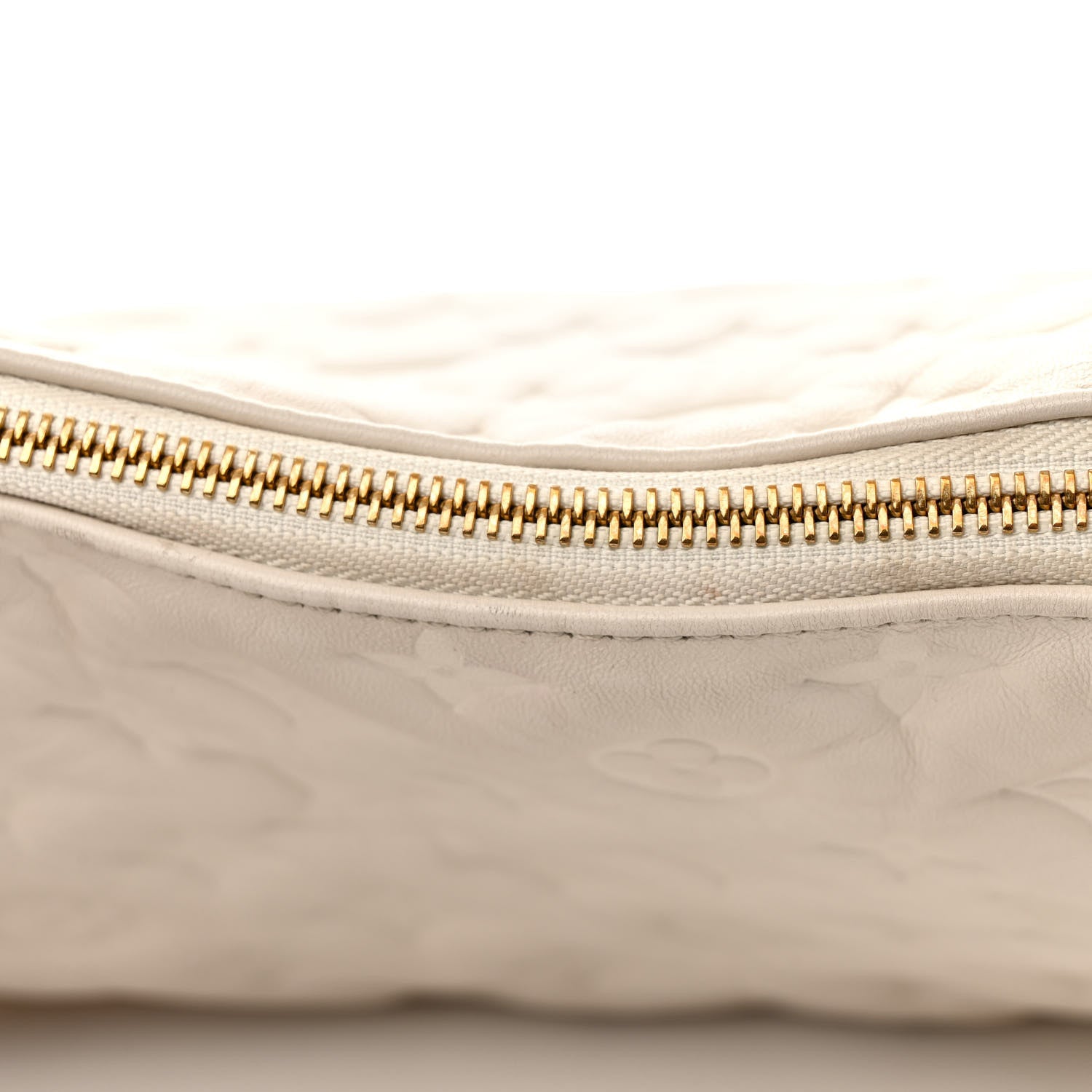 Louis Vuitton Lambskin Embossed Monogram Coussin PM Beige Cream 15 of 18